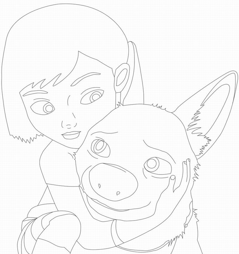 coloriage penny caresse volt